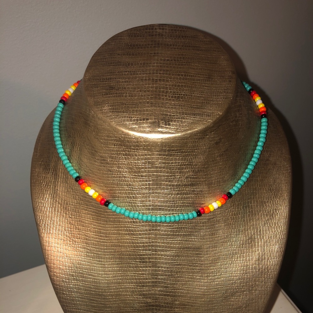 Sunset Handmade Seed Bead Choker